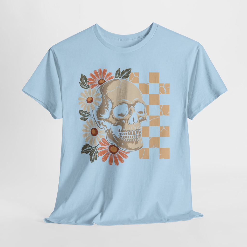 Skull Daisy Unisex Cotton Tshirt