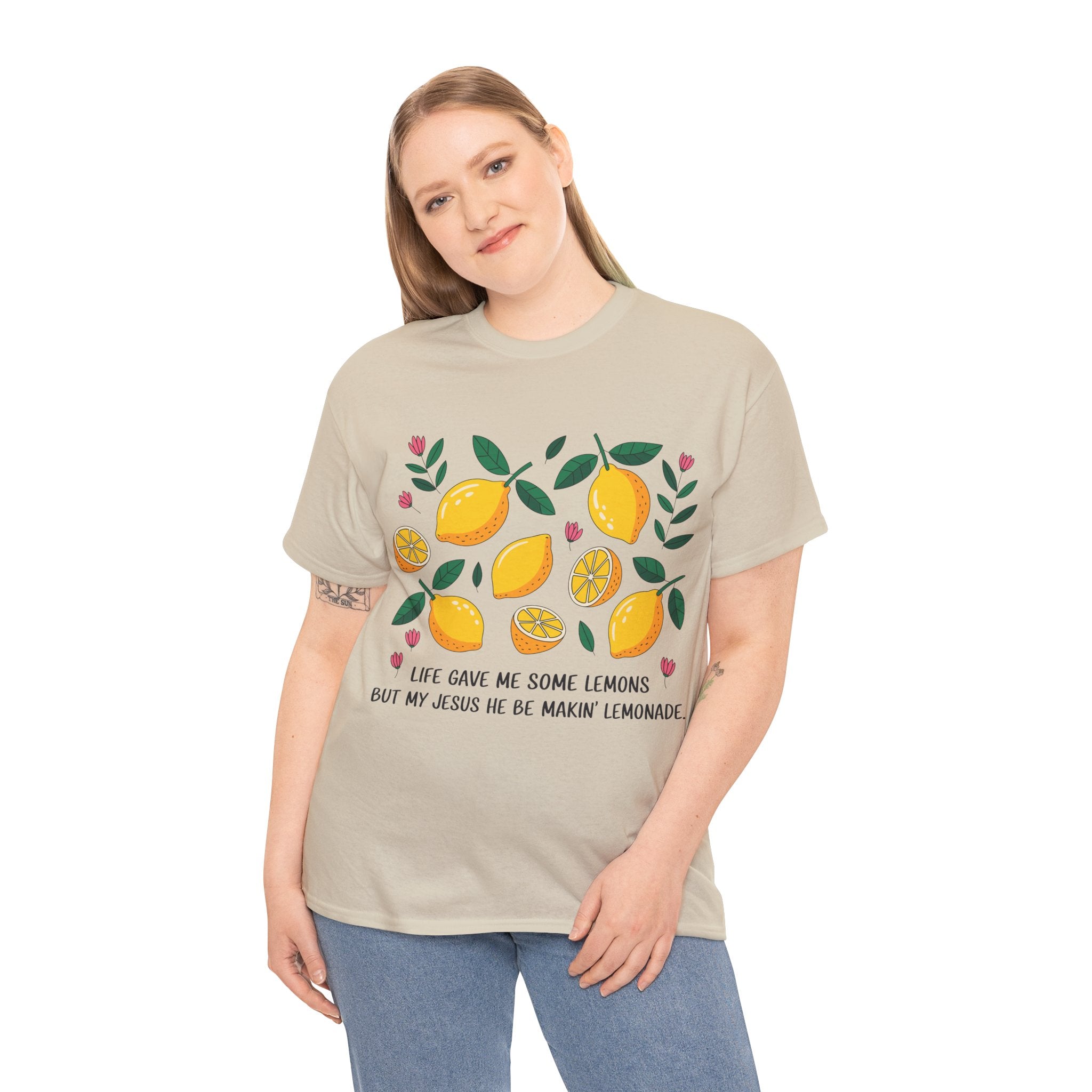 Christian Lemonade Tee — "Life gave me some lemons but my Jesus he be makin’ lemonade"Unisex Cotton Tee