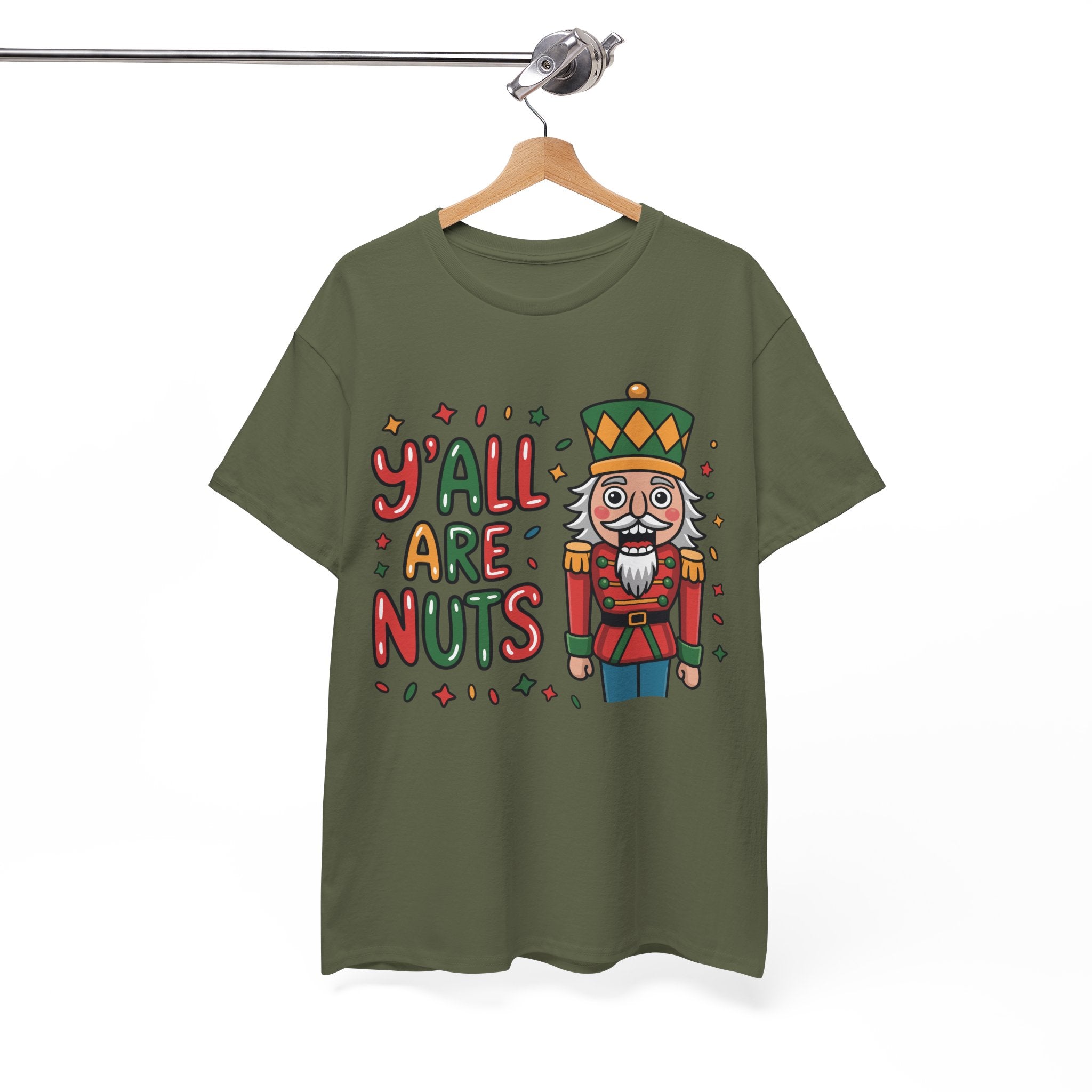 Y'all Are Nuts Nutcracker Christmas Unisex Cotton Tee
