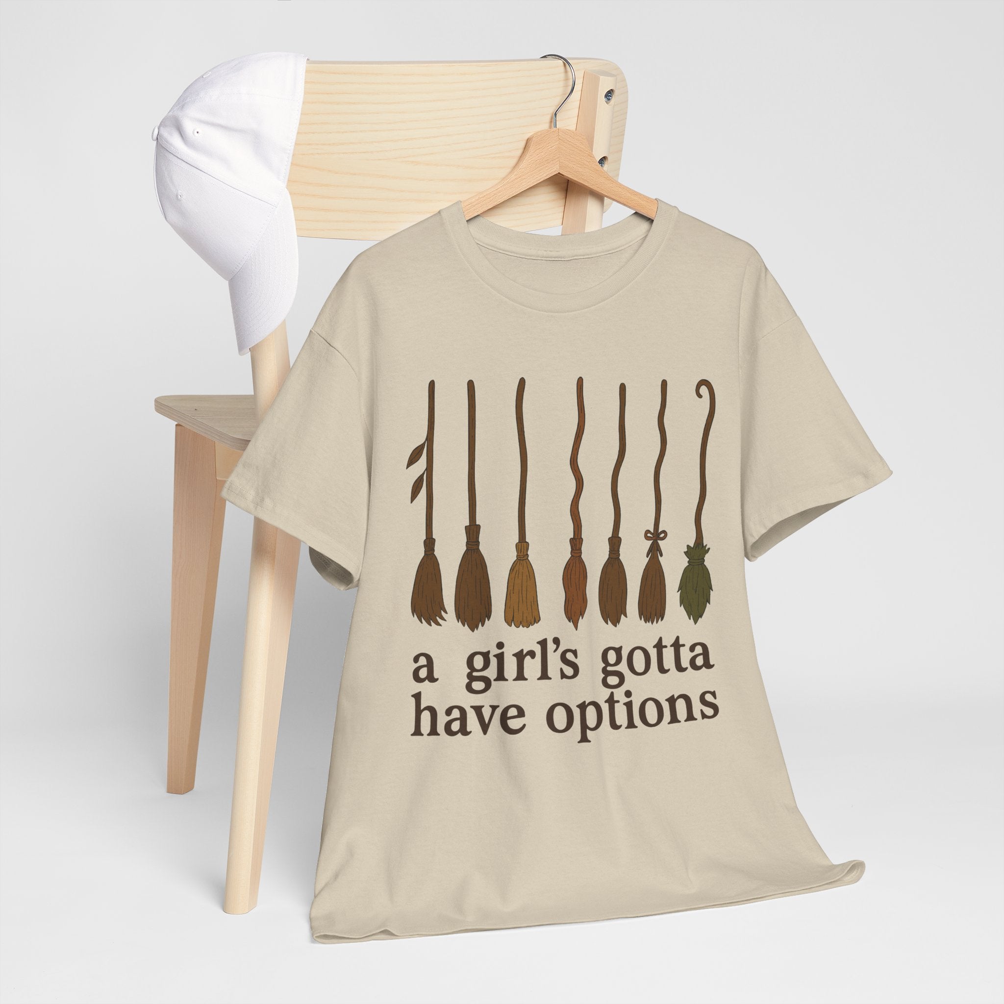 Witch Brooms Options Unisex Cotton Tee