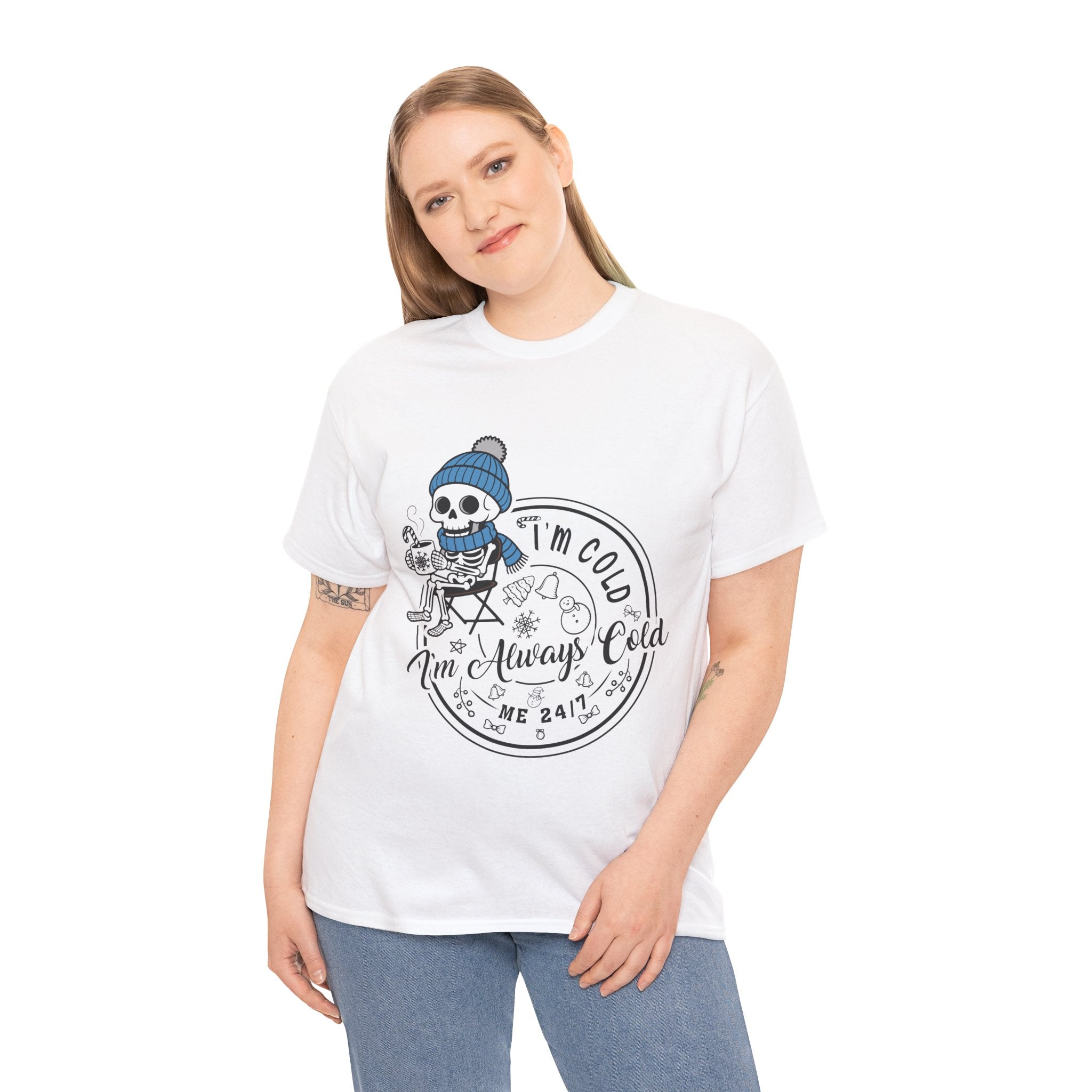 Cozy Skeleton Unisex Cotton Tee