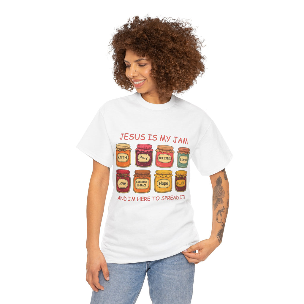 Jesus Is My Jam T-Shirt — Christian Faith Jam Jar Unisex Cotton Tee