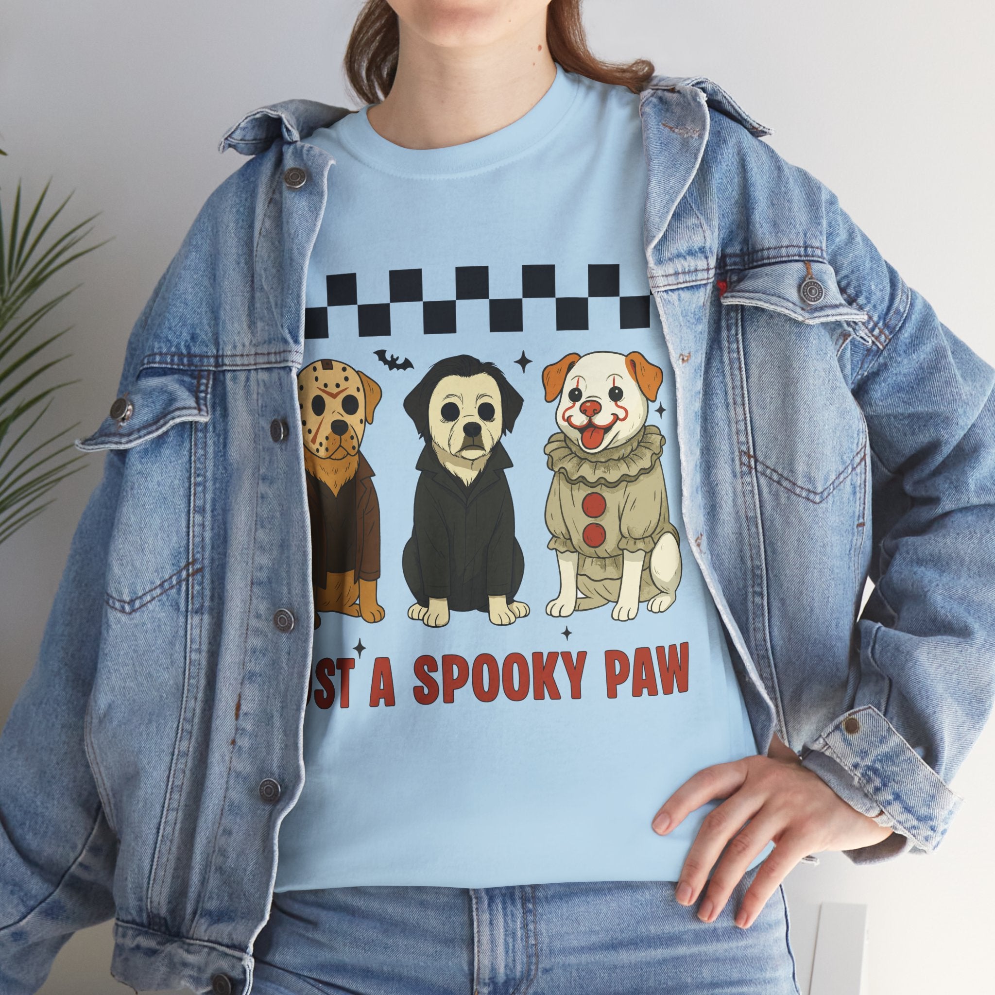 Halloween "Just A Spooky Paw" Unisex Cotton Tee