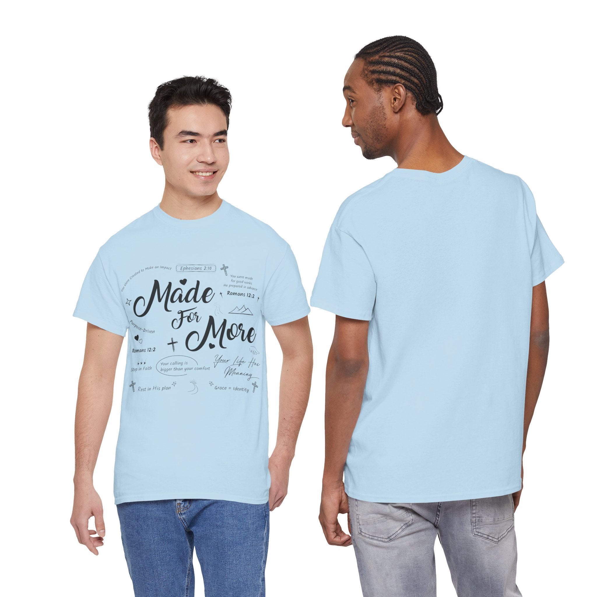 Made For More Faith T-Shirt — Inspirational Bible Verse Unisex Cotton Tee