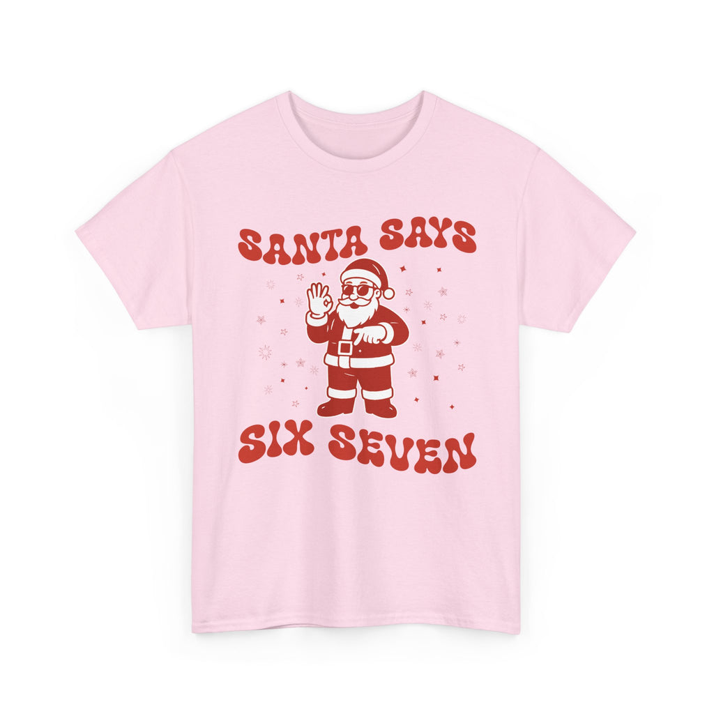 Retro 'Santa Says Six Seven' Christmas Unisex Cotton Tee