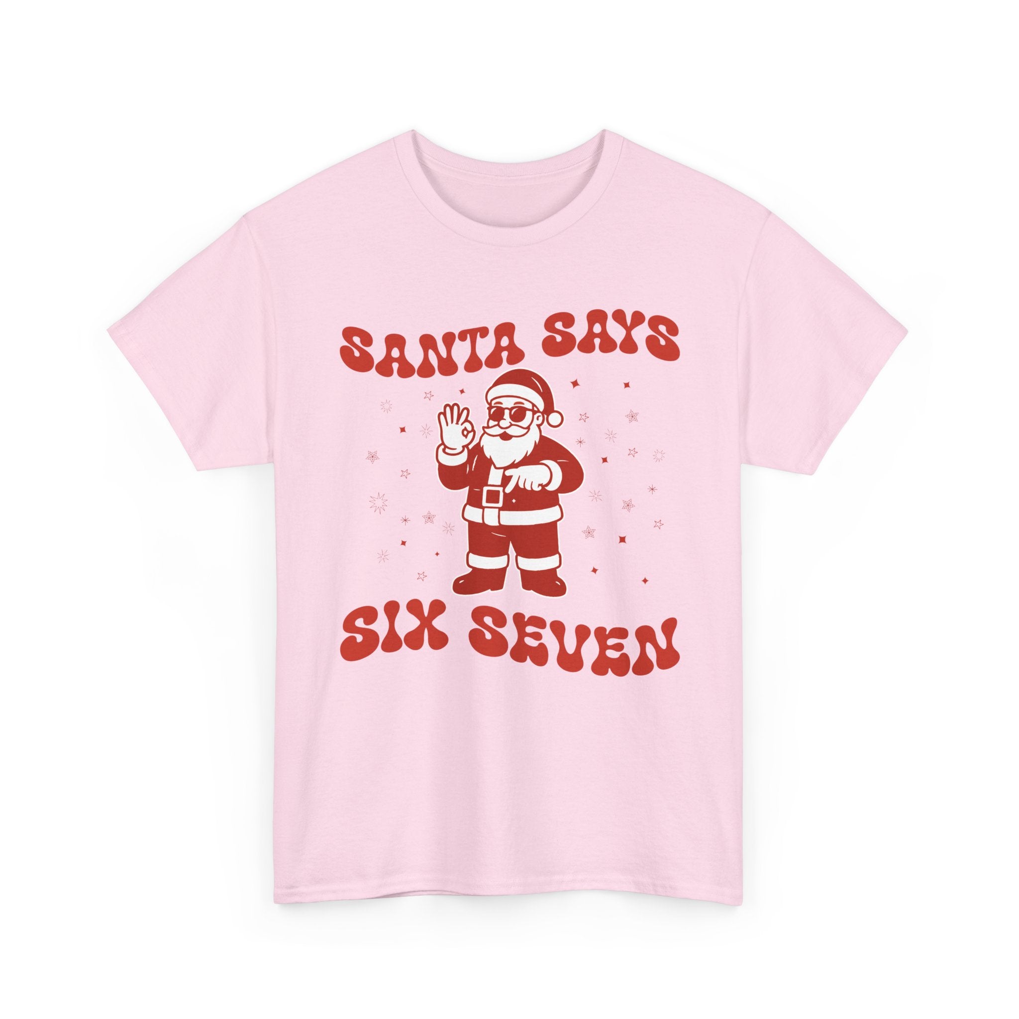 Retro 'Santa Says Six Seven' Christmas Unisex Cotton Tee