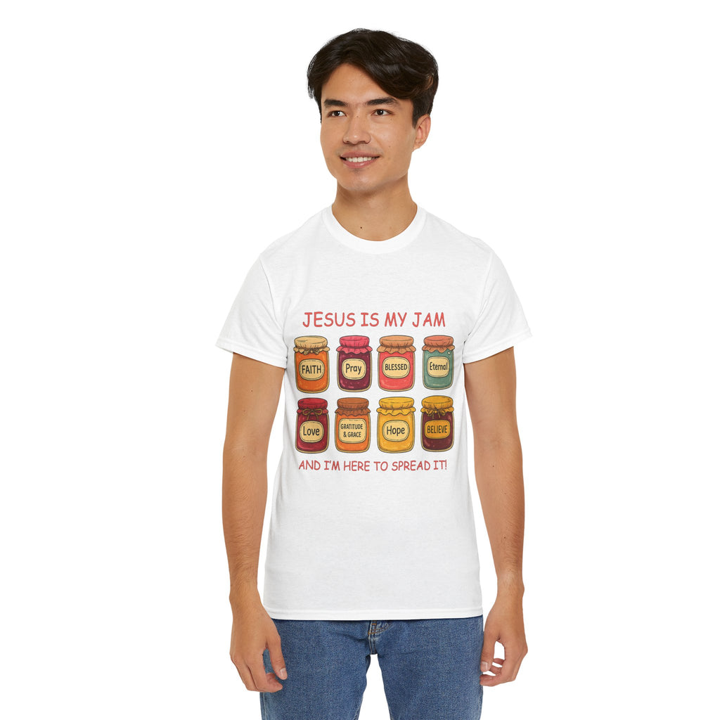 Jesus Is My Jam T-Shirt — Christian Faith Jam Jar Unisex Cotton Tee