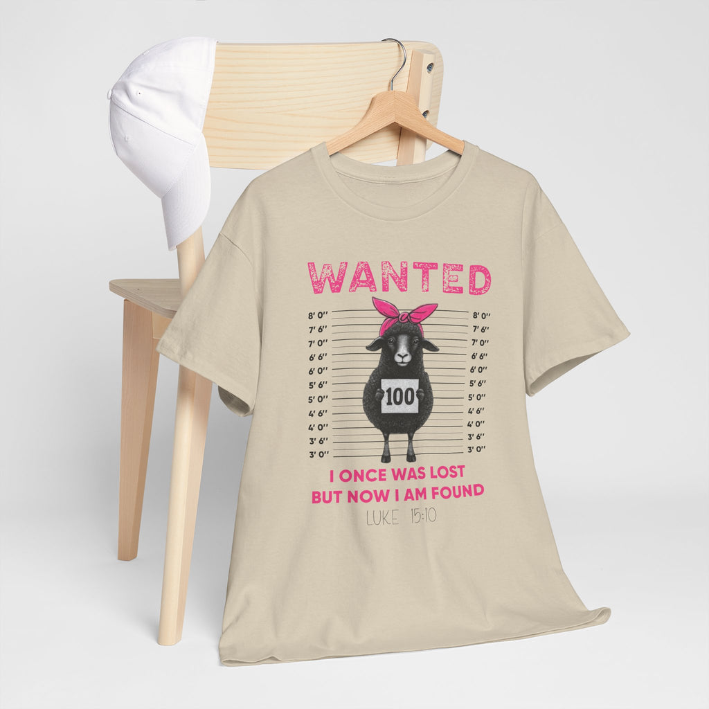 WANTED Black Sheep 'I Once Was Lost But Now I Am Found' Unisex Cotton T-Shirt