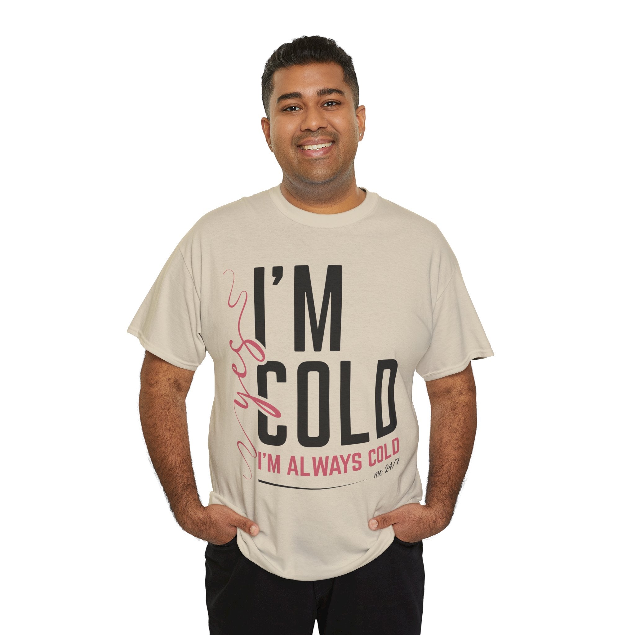 Pink Script Minimalist Unisex Cotton Tee