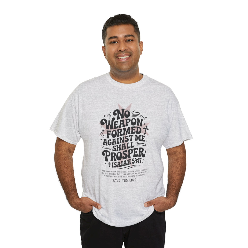 Christian Cross Text Art T-Shirt — Faith & Salvation Unisex Cotton Tee