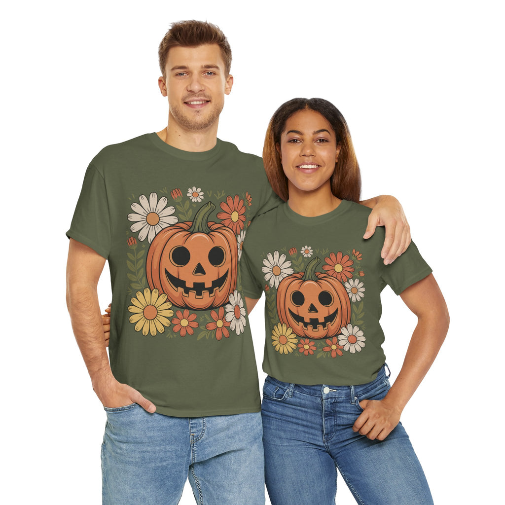 Halloween Pumpkin Unisex Cotton Tee