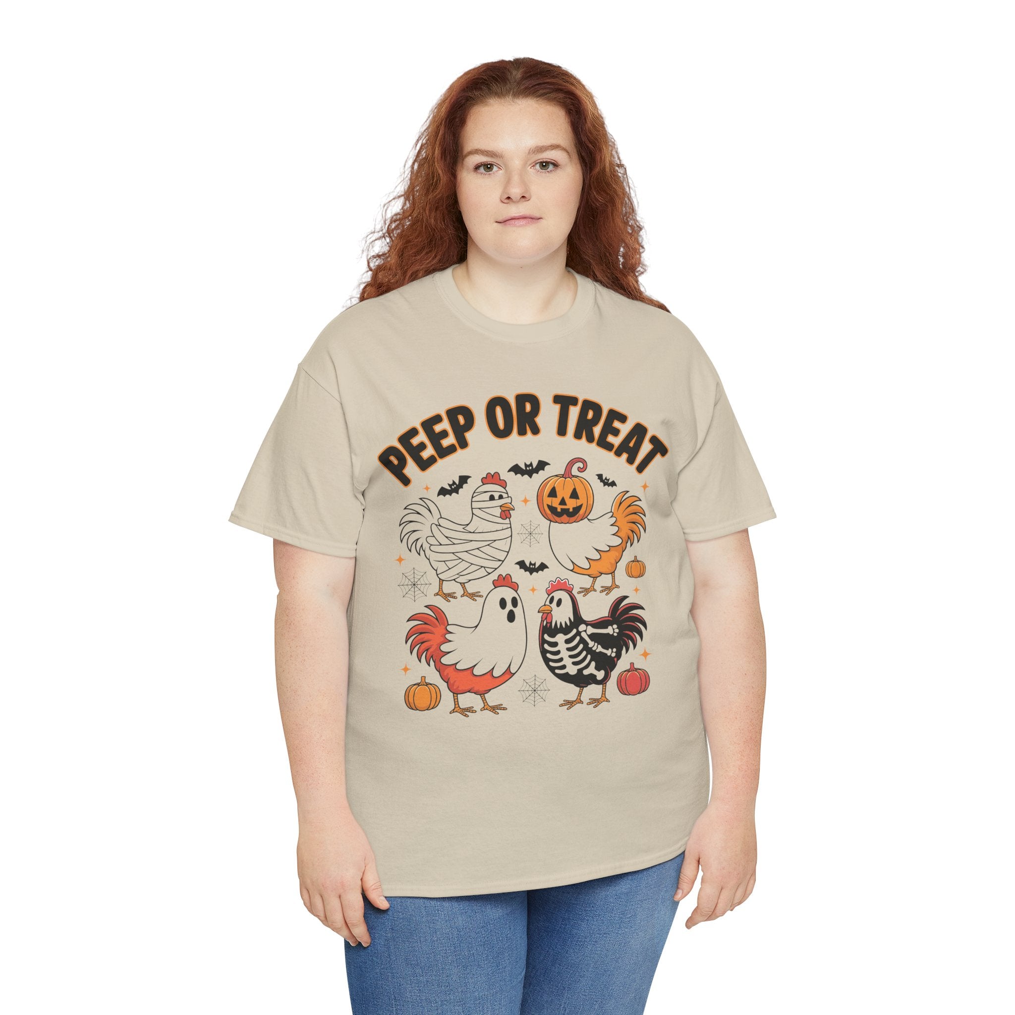 Peep or Treat Halloween Unisex Cotton Tee
