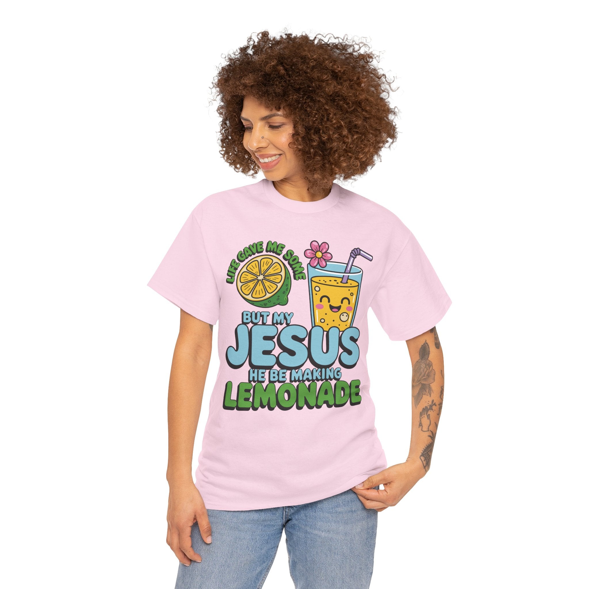 Christian Lemonade T‑Shirt — "Life Gave Me Some Lemons, My Jesus Makes Lemonade"Unisex Cotton Tee