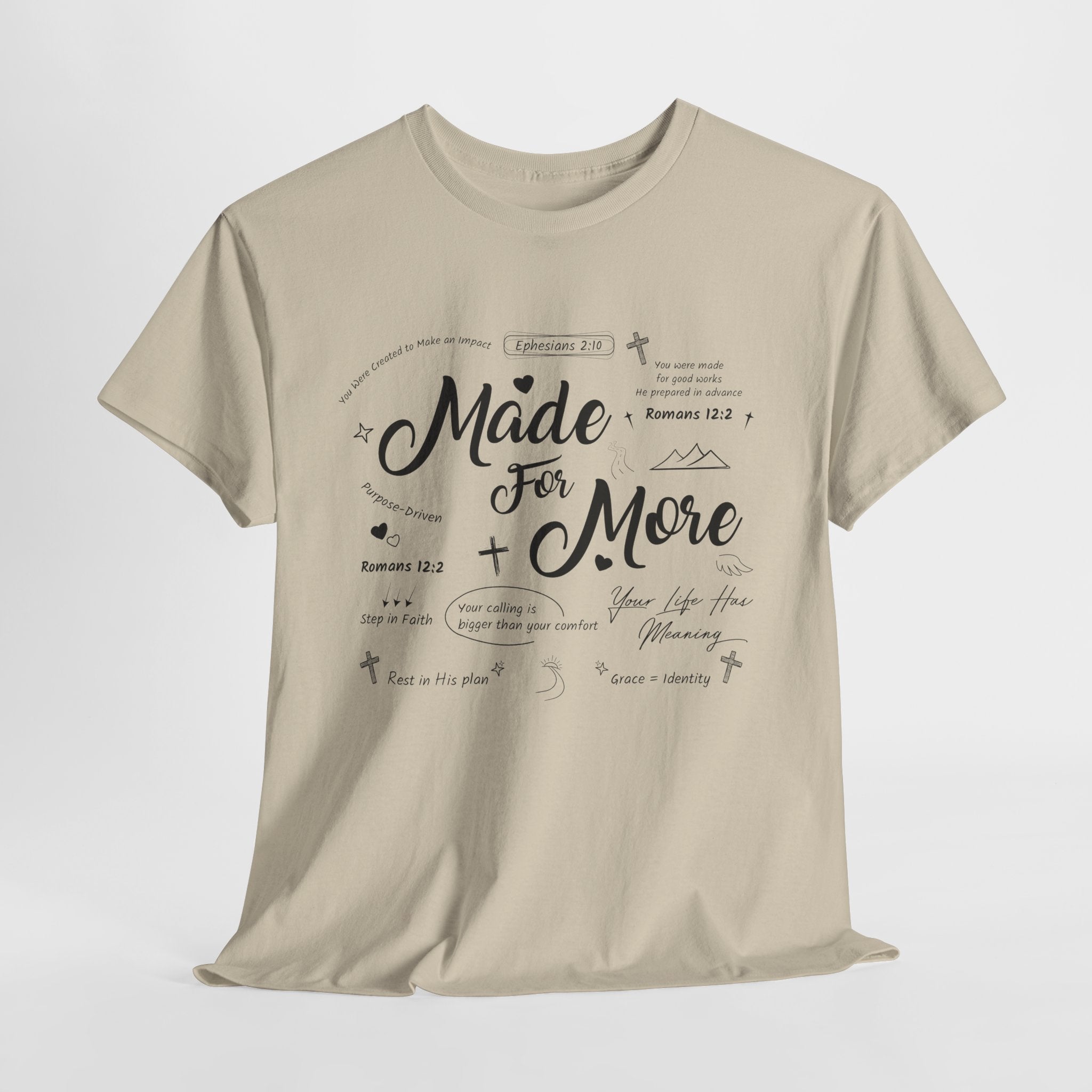 Made For More Faith T-Shirt — Inspirational Bible Verse Unisex Cotton Tee