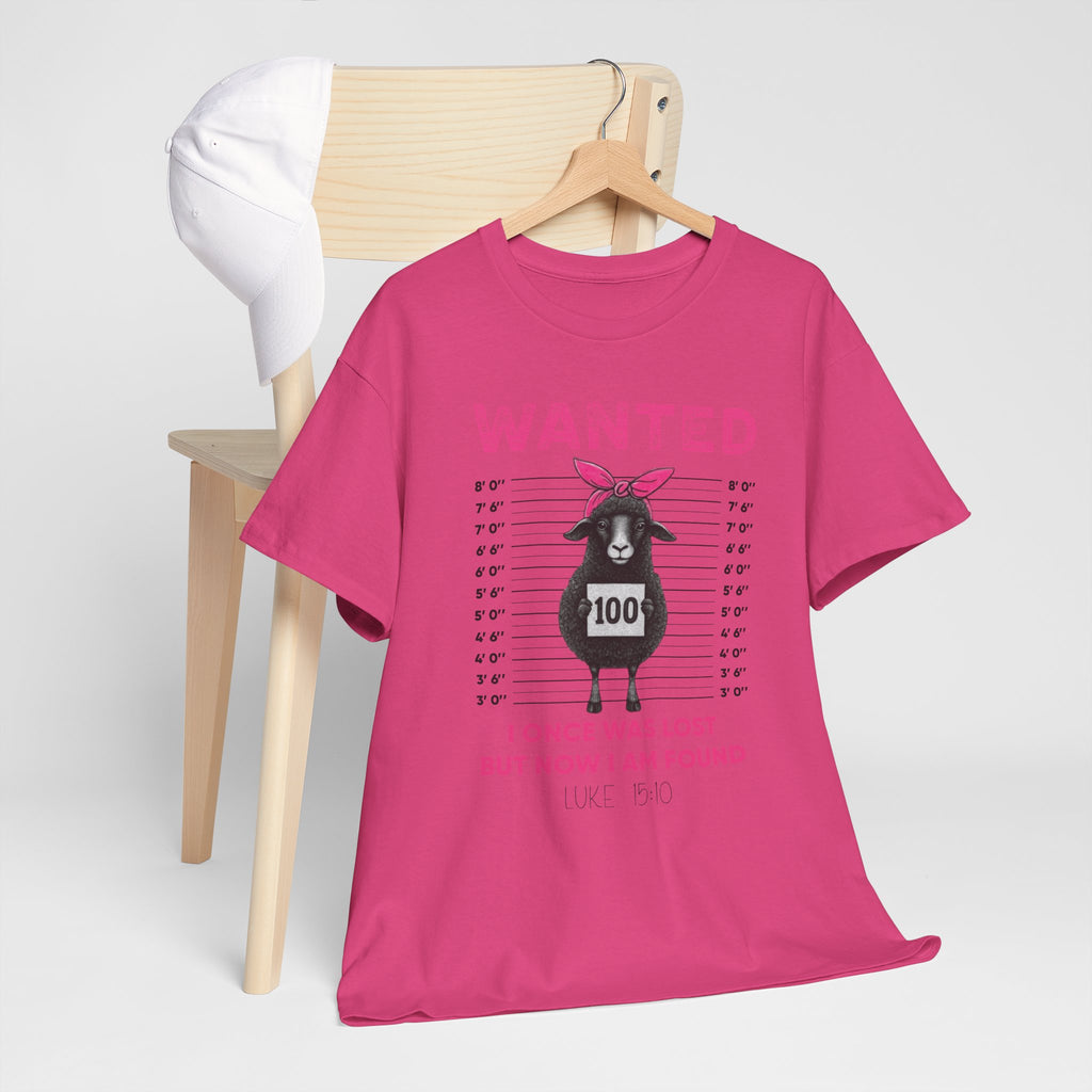 WANTED Black Sheep 'I Once Was Lost But Now I Am Found' Unisex Cotton T-Shirt