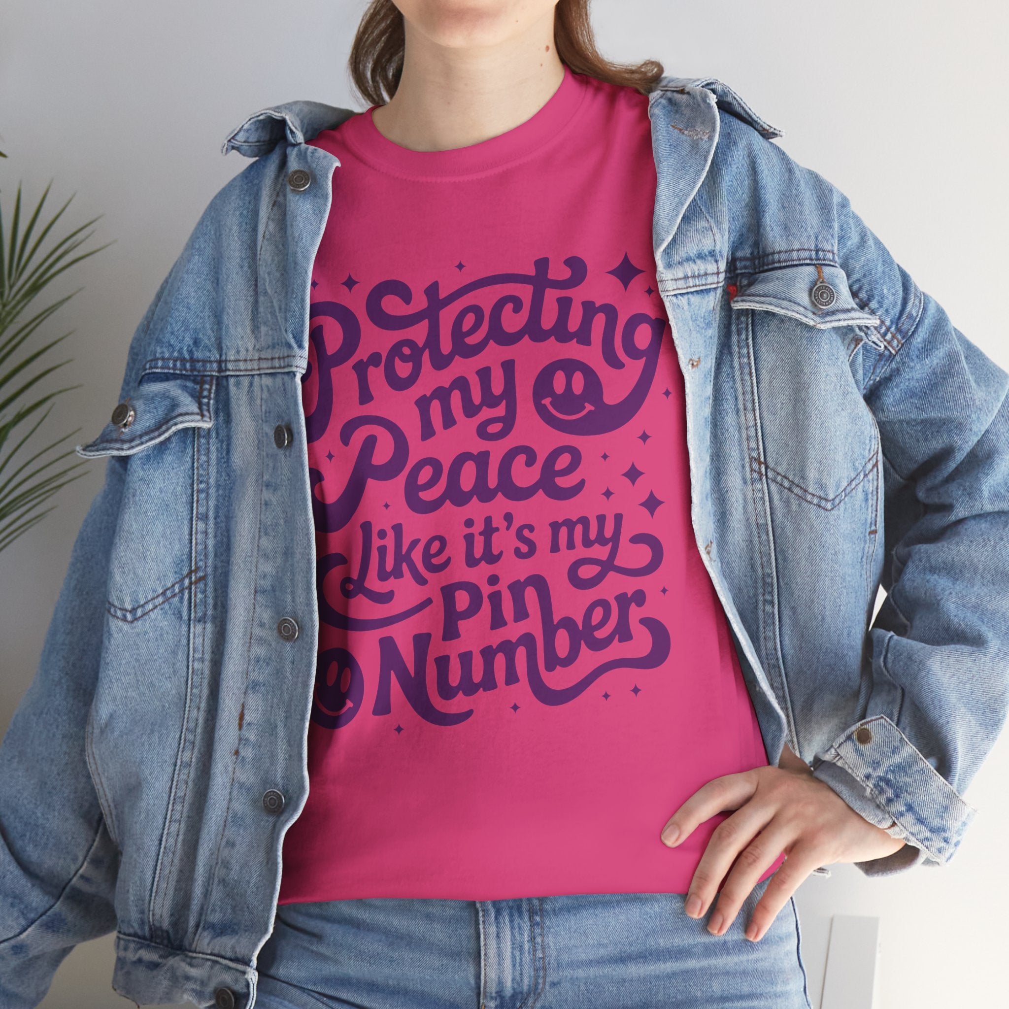 Protecting My Peace Like It’s My PIN Number Tee — Retro Motivational Graphic Unisex Cotton T-Shirt