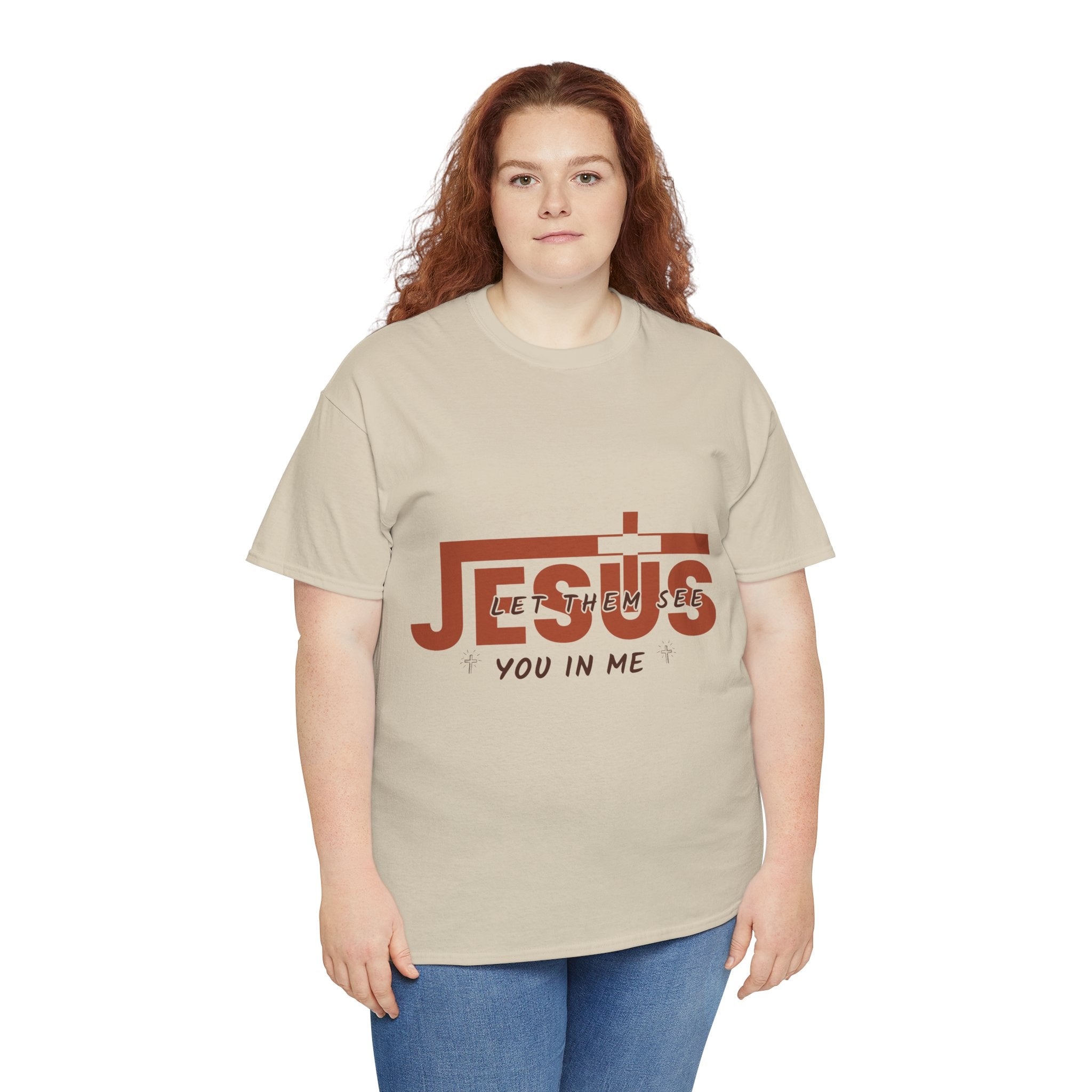 Jesus, Let Them See You in Me T-Shirt — Minimalist Christian Cross Unisex Cotton Tee