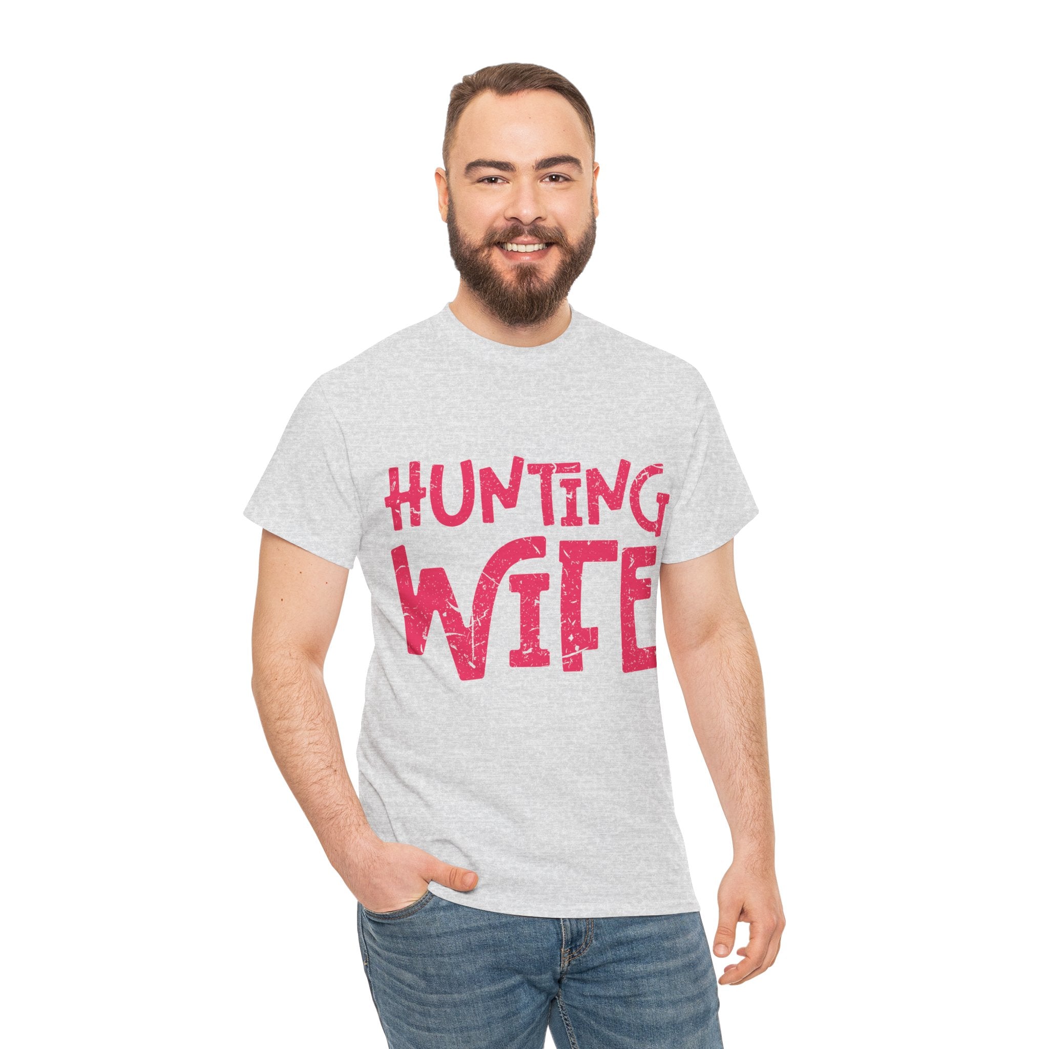 Hunting Season Vintage Badge T-Shirt — Rugged Orange Hunting Unisex Cotton Tee