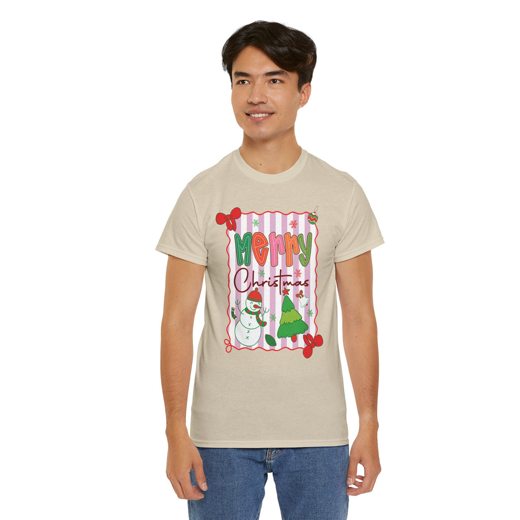 Christmas Snowman Unisex Cotton Tee