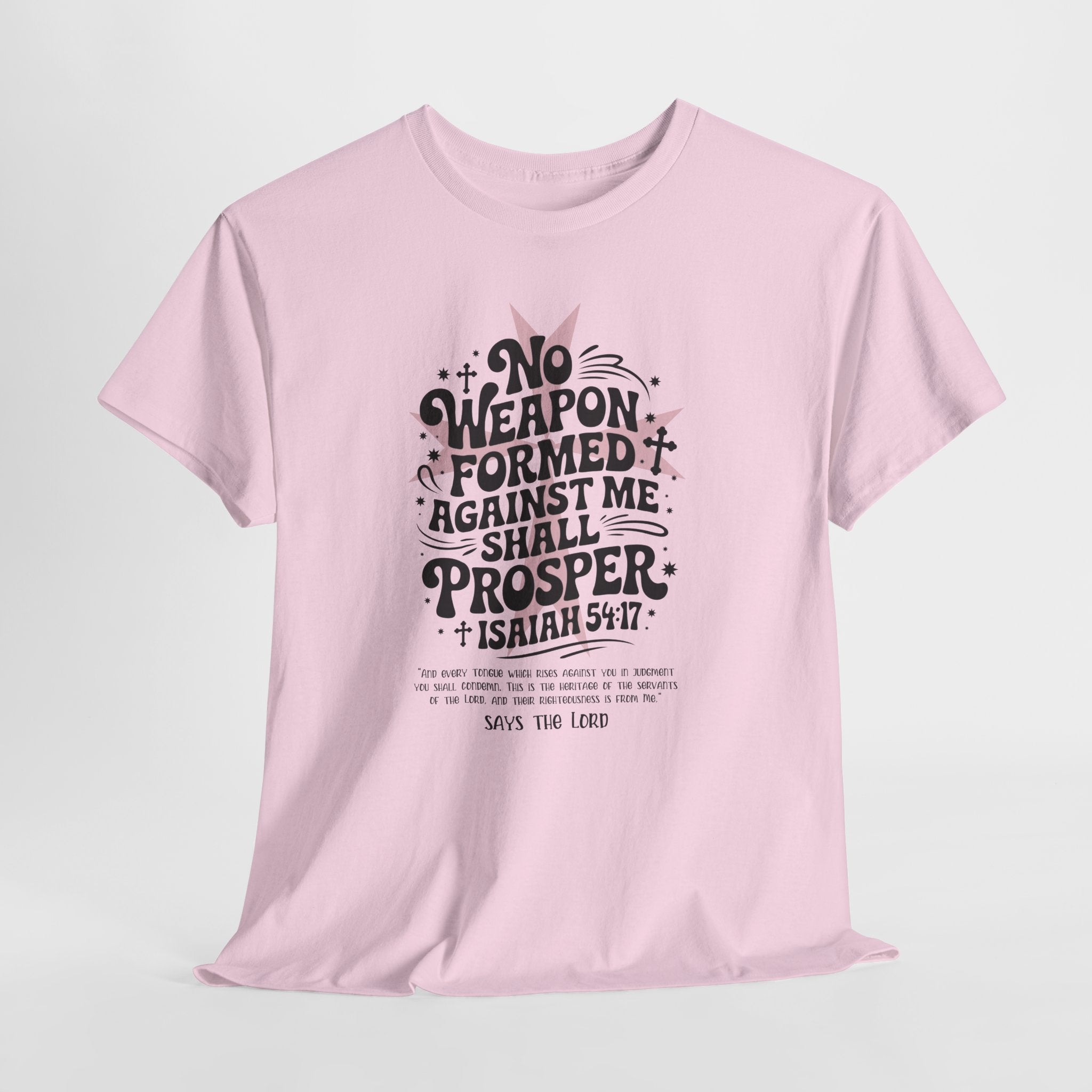 Christian Cross Text Art T-Shirt — Faith & Salvation Unisex Cotton Tee