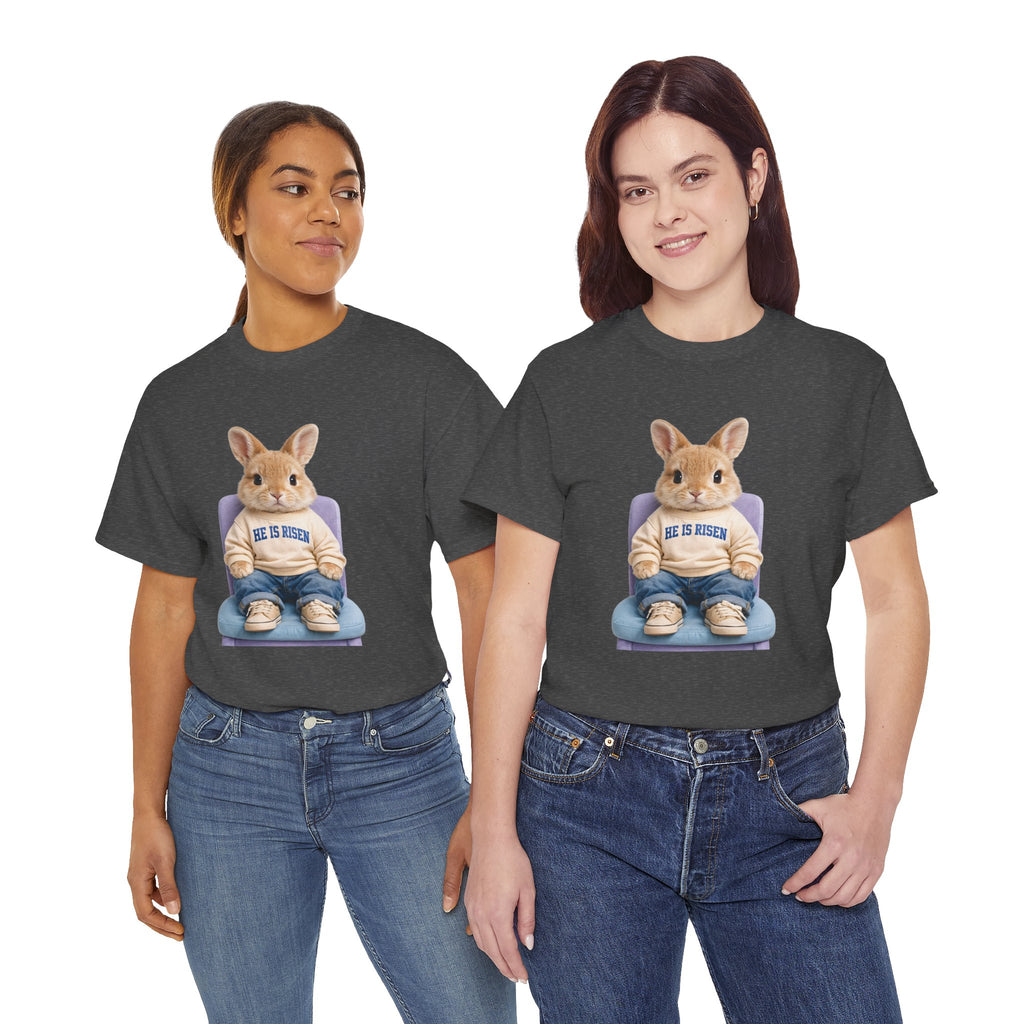 Easter 'He Is Risen' Bunny Unisex Cotton Tee