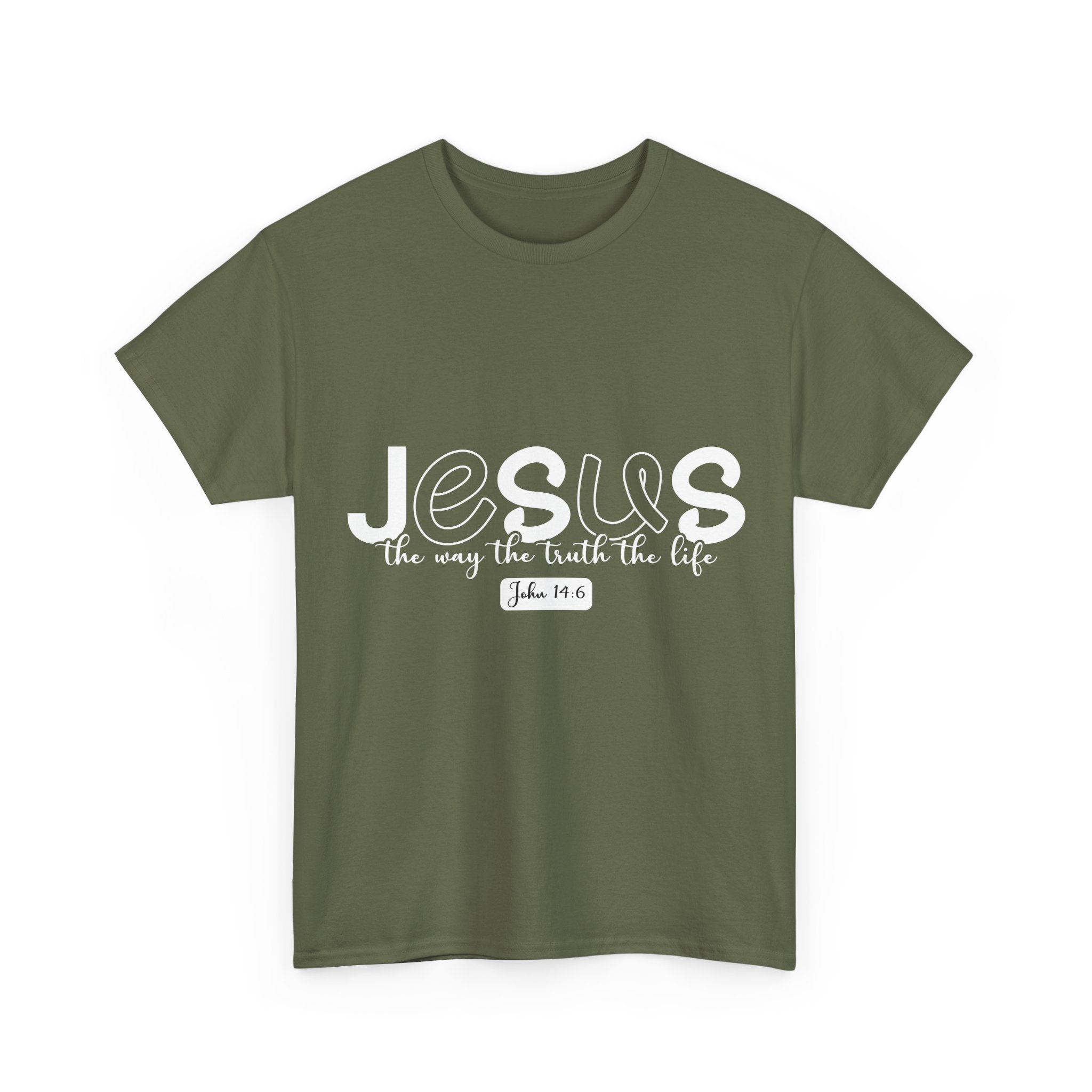 John 14:6 Christian Tee — Minimalist Script Faith T-Shirt