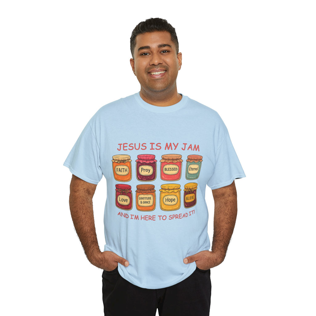 Jesus Is My Jam T-Shirt — Christian Faith Jam Jar Unisex Cotton Tee