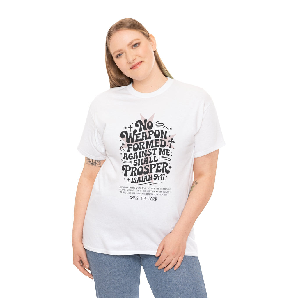 Christian Cross Text Art T-Shirt — Faith & Salvation Unisex Cotton Tee
