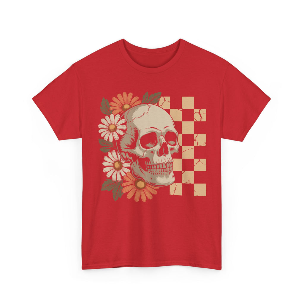 Skull Daisy Unisex Cotton Tshirt