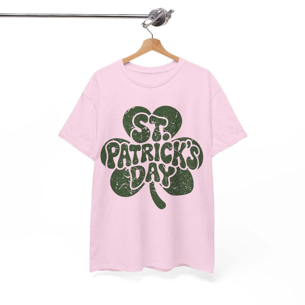 St. Patrick's Day Shamrock Tee — Retro Bubble Lettering Unisex Cotton Tee