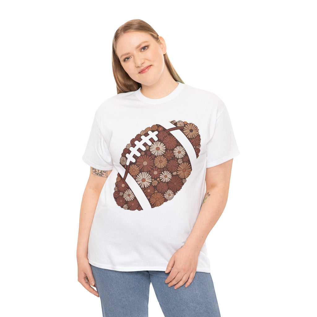 Game Day Touch Down Football Tee — Helmets, Flags & Cheer Icons Unisex Cotton Tee