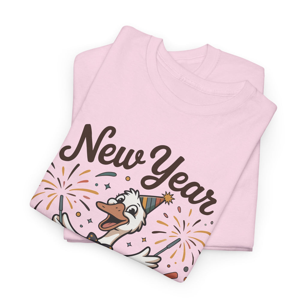 New Year Same Silly Goose T-Shirt — Party Goose Graphic Unisex Cotton Tee