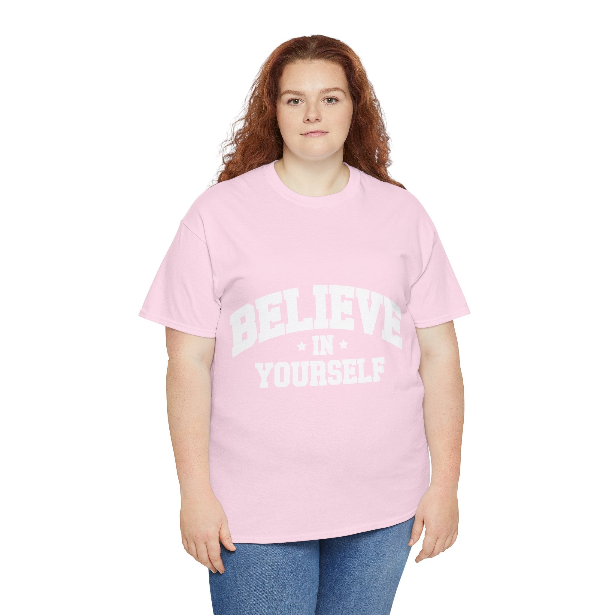 Believe in Yourself Varsity Unisex Cotton Tee