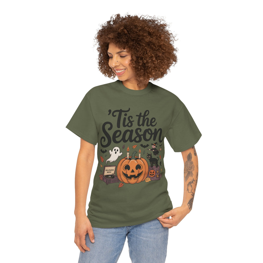 Holiday Season Unisex Cotton T-Shirt - Tis the Season Design
