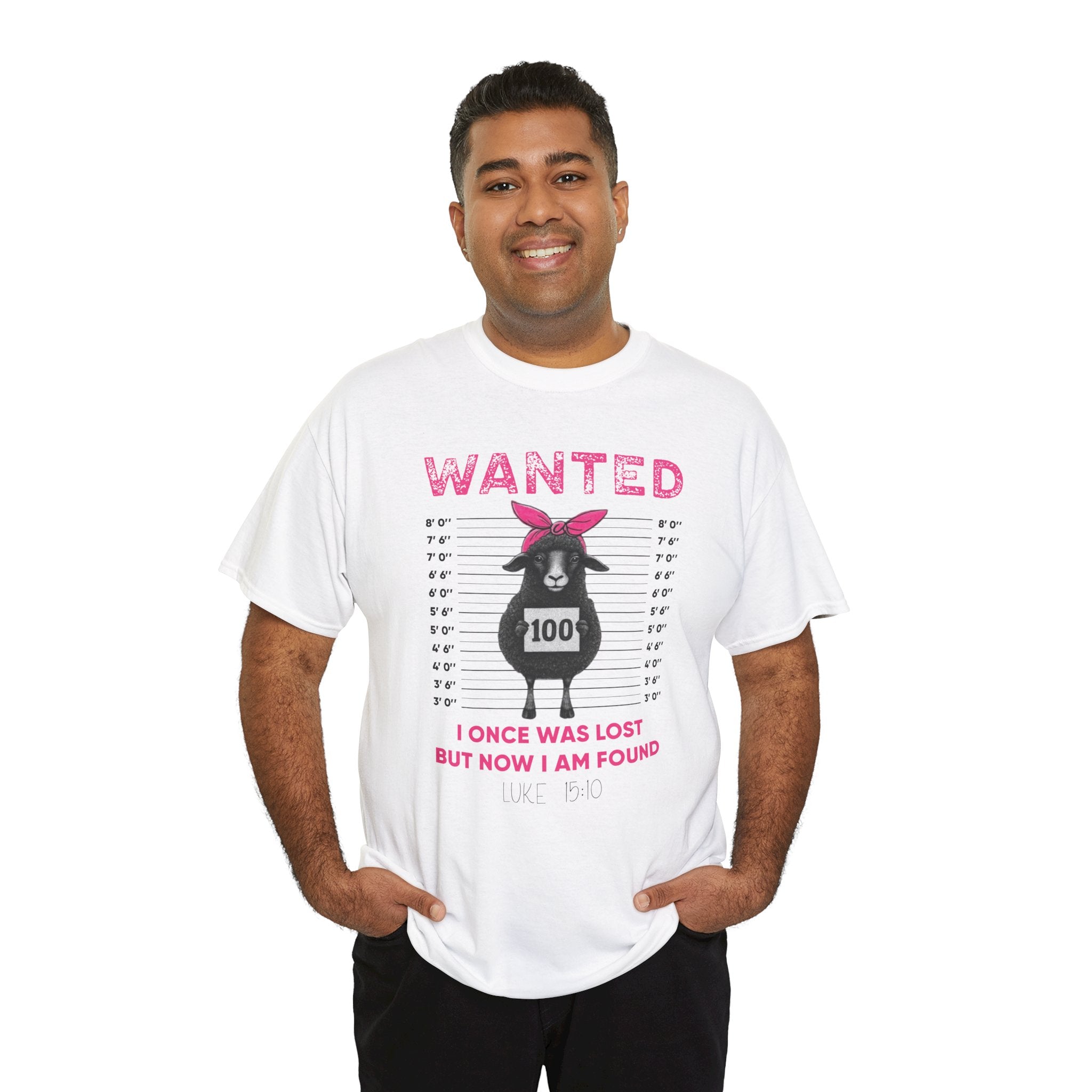 WANTED Black Sheep 'I Once Was Lost But Now I Am Found' Unisex Cotton T-Shirt
