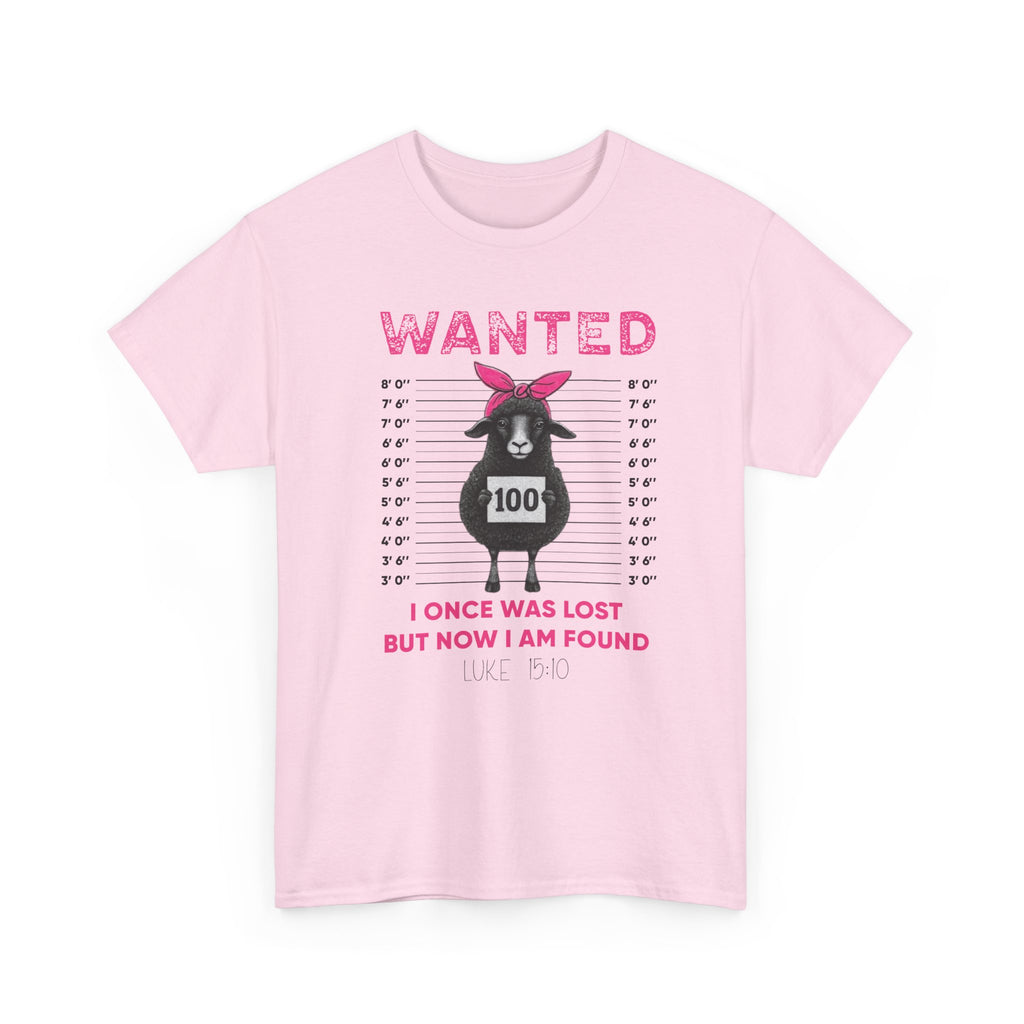 WANTED Black Sheep 'I Once Was Lost But Now I Am Found' Unisex Cotton T-Shirt