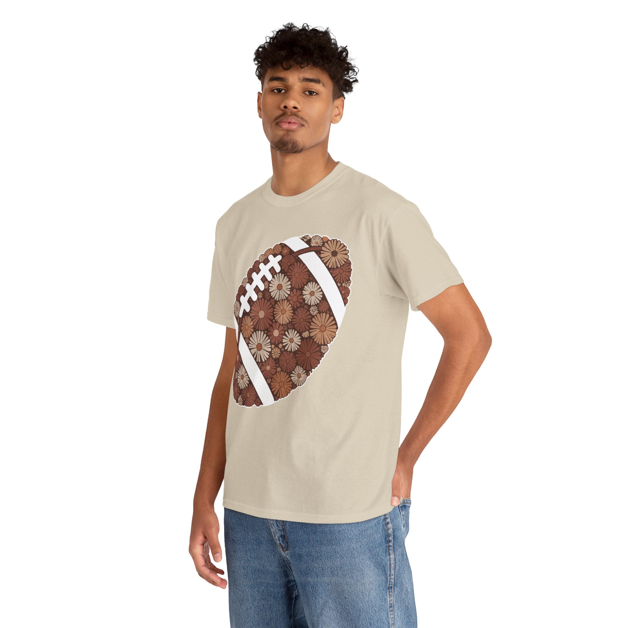 Game Day Touch Down Football Tee — Helmets, Flags & Cheer Icons Unisex Cotton Tee