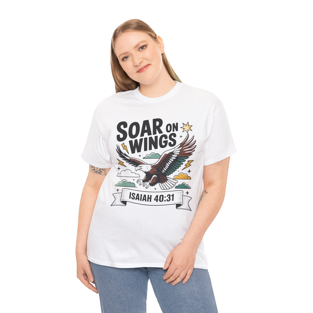 Isaiah 40:31 "Soar on Wings" Eagle Unisex Cotton T-Shirt