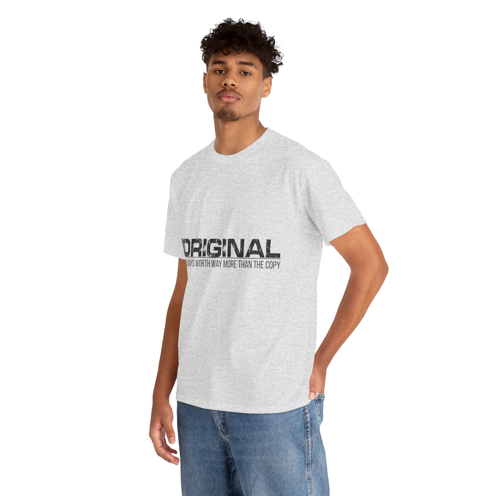 STAY SILENT Minimalist Tee — Vertical Text Black Unisex Cotton Tee