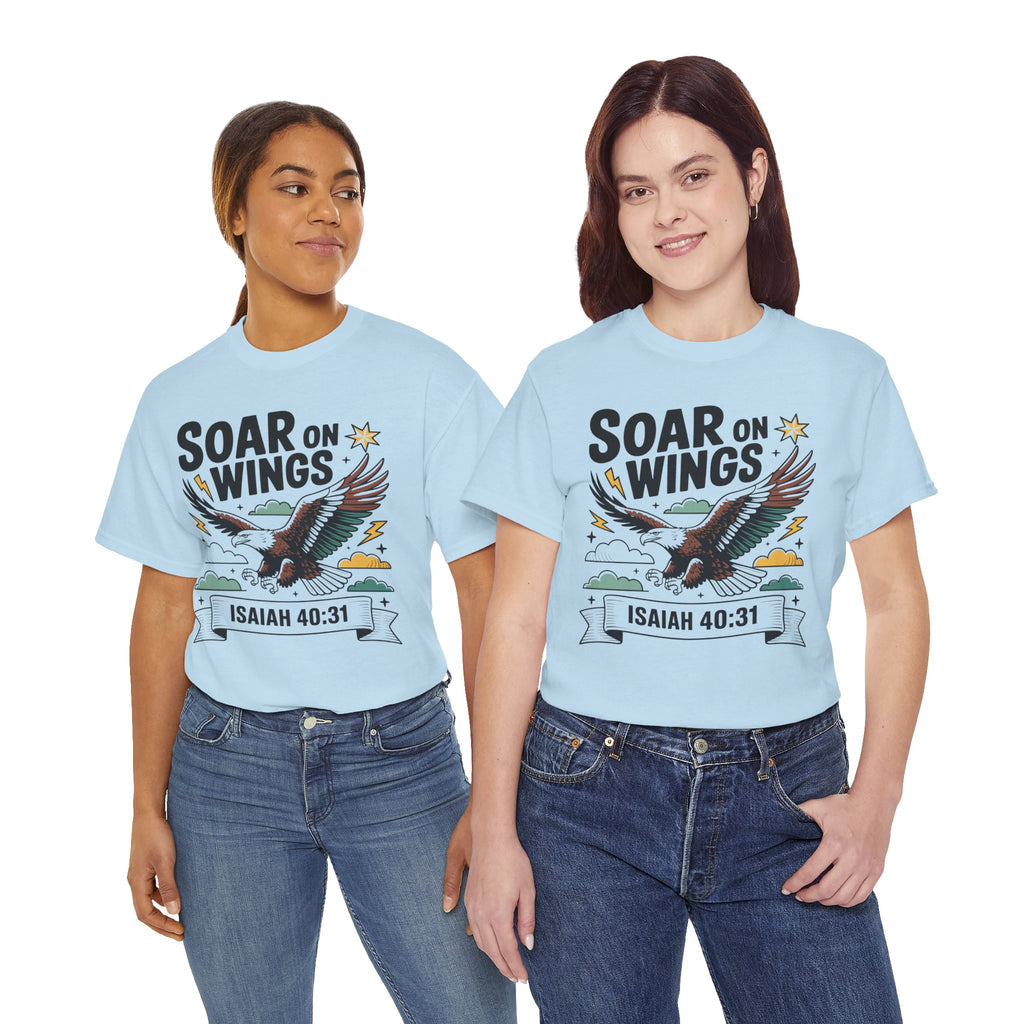 Isaiah 40:31 "Soar on Wings" Eagle Unisex Cotton T-Shirt