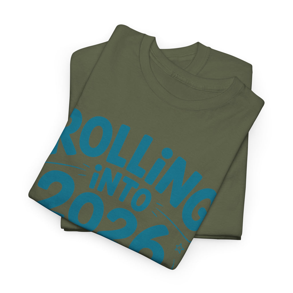 Rolling Into 2026 Hedgehog Skateboard Unisex Cotton Tee