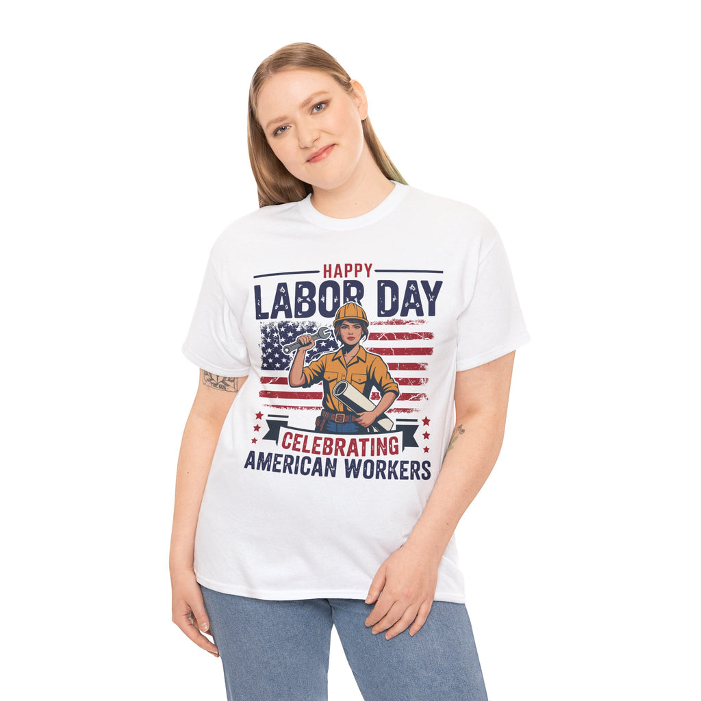 Happy US Labour Day T-Shirt - Unisex Heavy Cotton Tee