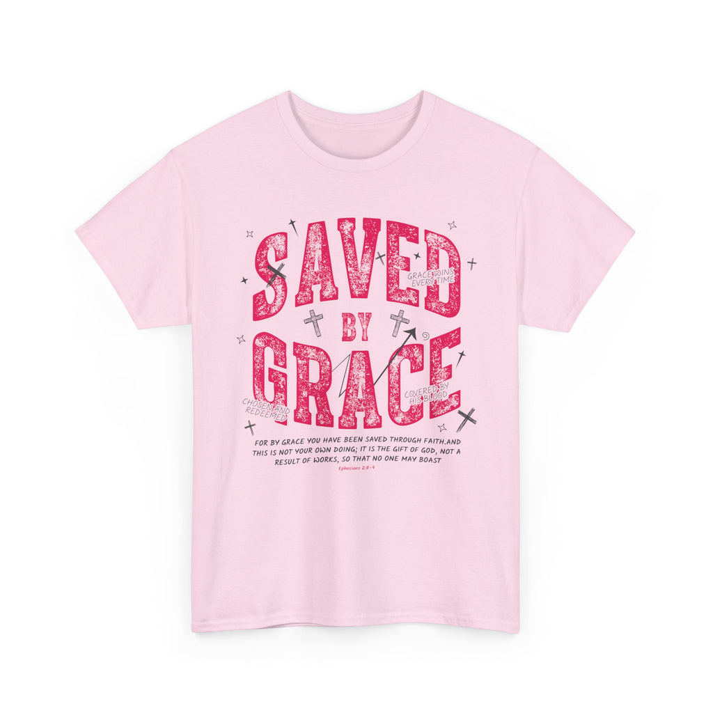 Saved by Grace Ephesians 2:8-9 Unisex Cotton T-Shirt