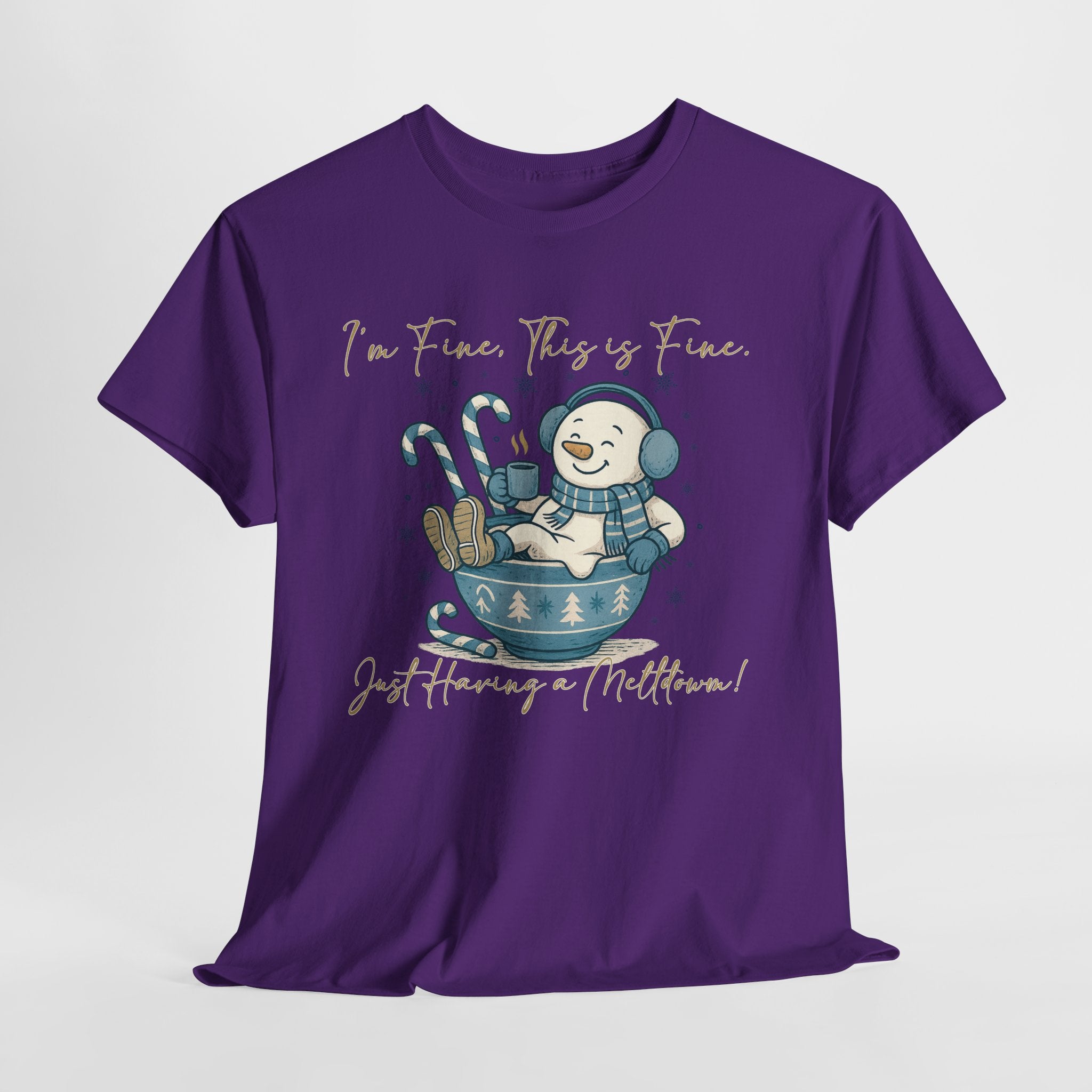 Snowman Hot Cocoa Unisex Cotton Tee
