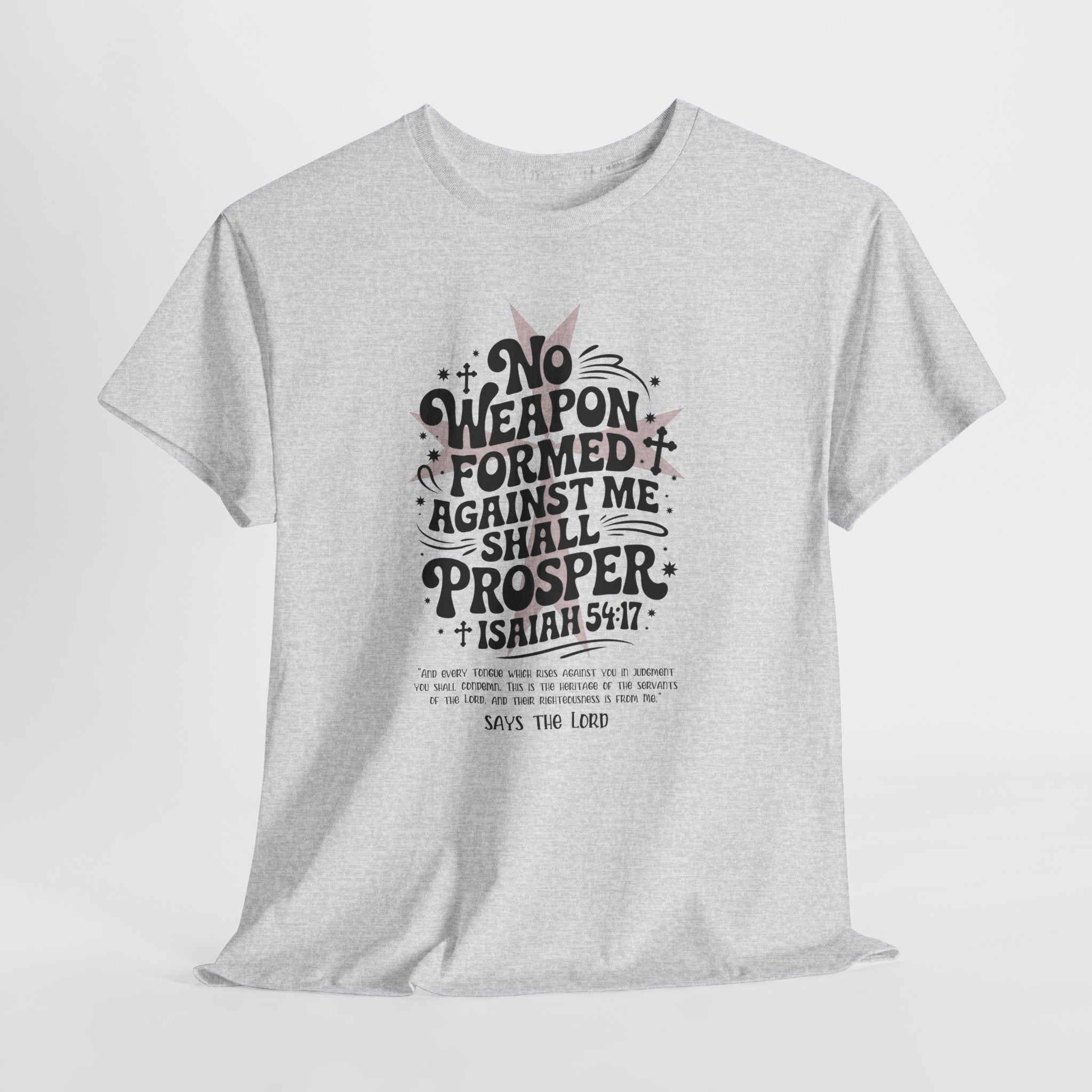 Christian Cross Text Art T-Shirt — Faith & Salvation Unisex Cotton Tee