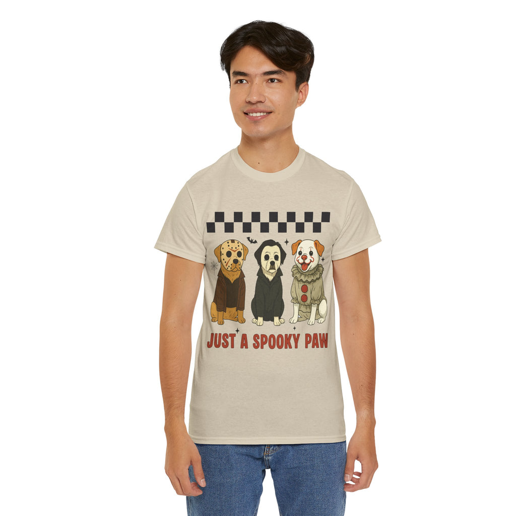 Halloween "Just A Spooky Paw" Unisex Cotton Tee
