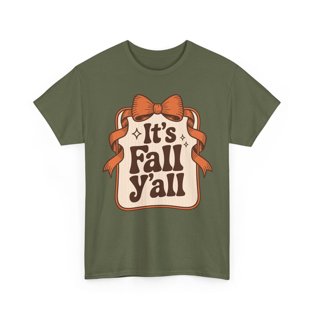 It’s Fall Y’all Autumn Ribbon Unisex Cotton Tee