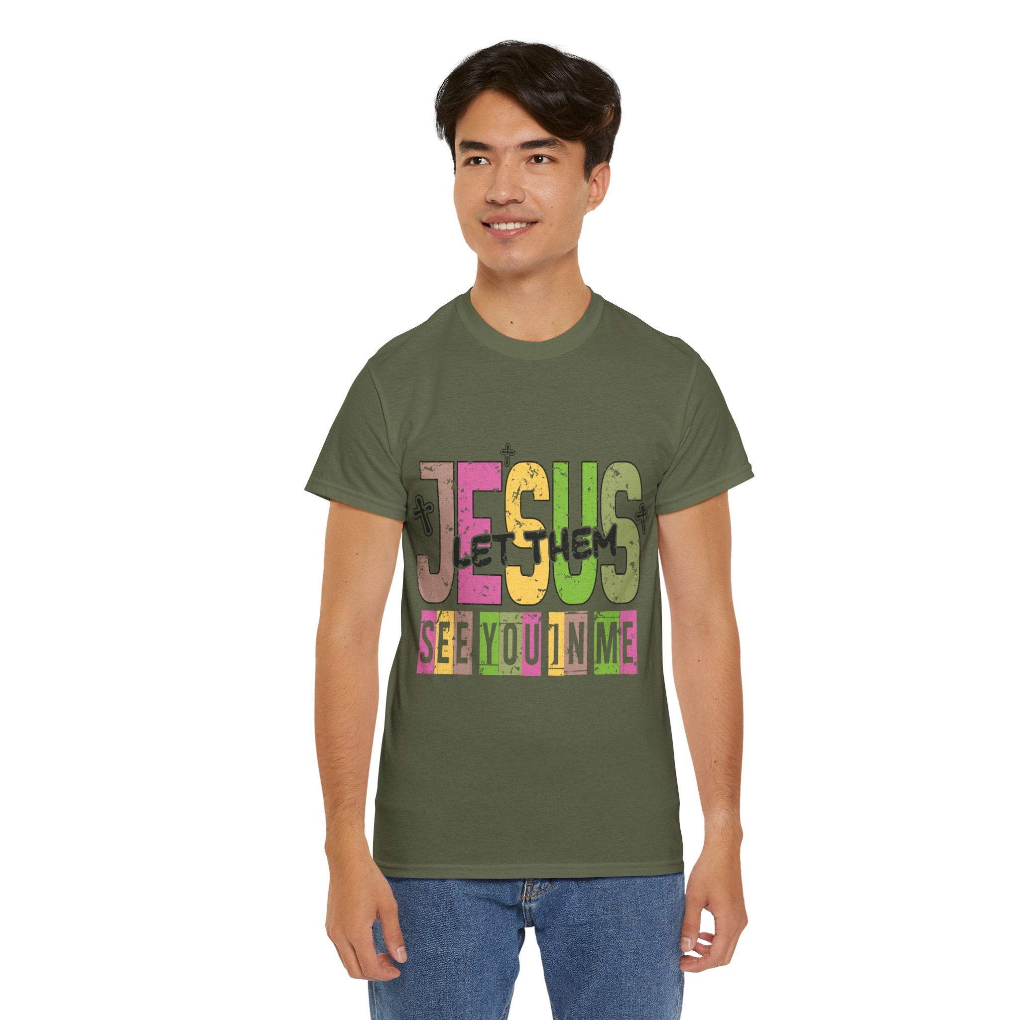 Jesus ‘See You In Me’ Distressed Pastel Unisex Cotton T-Shirt