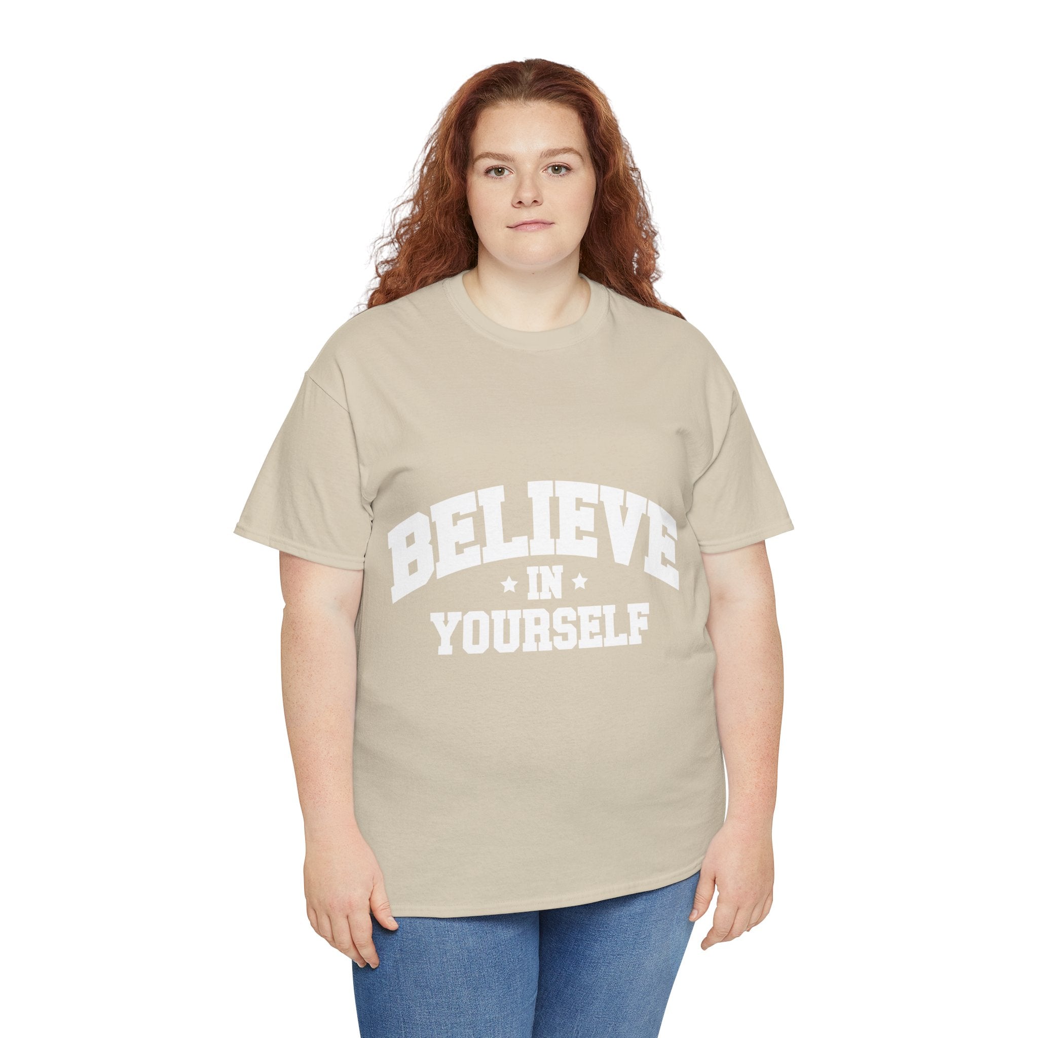 Believe in Yourself Varsity Unisex Cotton Tee
