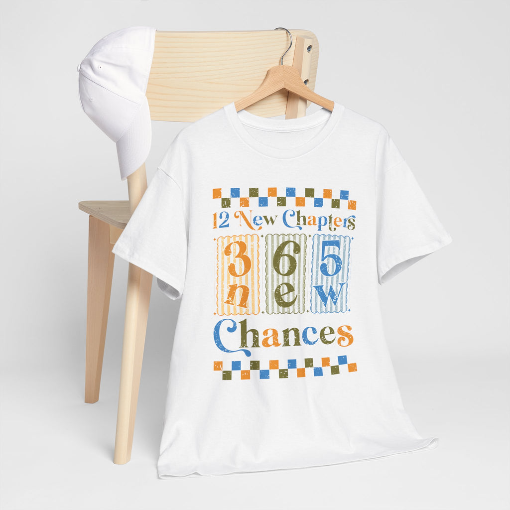 12 New Chapters 365 New Chances Vintage Tee — Fresh Start Inspirational Unisex Cotton Tee